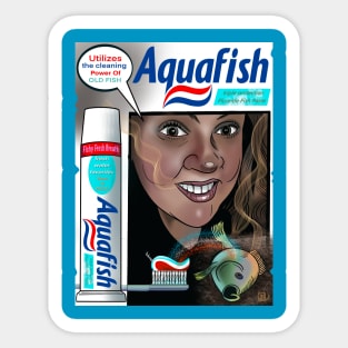 Pukey products 52 "Aquafish" Sticker